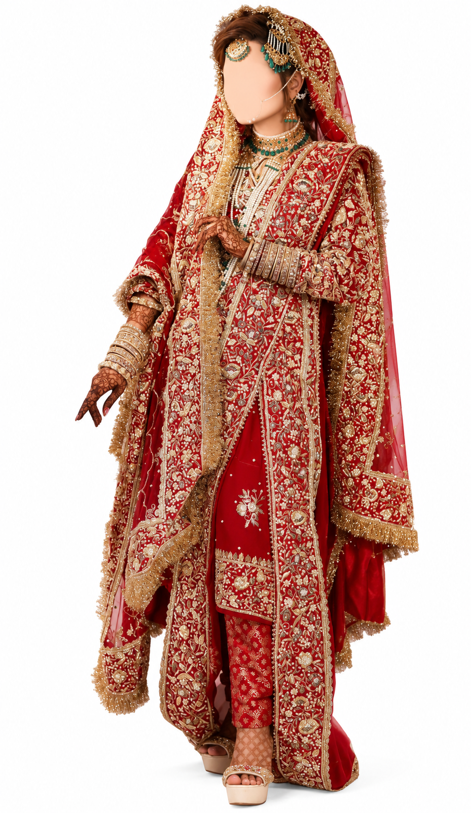 Gulab Crimson Heritage Zardozi Bridal Lehenga